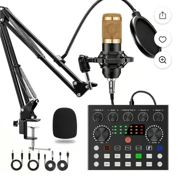 💲2️⃣0️⃣ Bundled ✔️All-In-One Podcast Device Bundle with Gold Microphone - Picture 3 of 13
